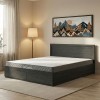 Κρεβάτι με στρώμα και συρτάρι Olympus-Dreamer pakoworld wenge 160x200εκ