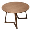 Τραπέζι Sedria pakoworld mdf καρυδί Φ120x75εκ