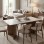 Τραπέζι Versy pakoworld sintered stone-mdf σε λευκό μαρμάρου με καρυδί βάση 160x90x75εκ