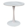 Τραπέζι Balou I pakoworld sintered stone σε λευκό μαρμάρου Φ70x74εκ