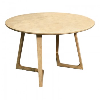 Τραπέζι Sedria pakoworld mdf σε φυσική απόχρωση Φ120x75εκ