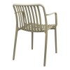 Πολυθρόνα Zoi pakoworld pp cappuccino 54x57.5x79εκ
