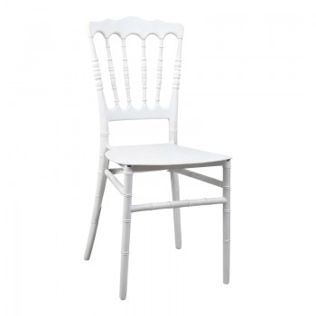 Καρέκλα Napoleon pakoworld pp λευκή 38,5x46,5x89εκ