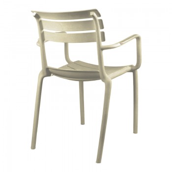 Πολυθρόνα Almea pakoworld στοιβαζόμενη pp cappuccino 58x56x82εκ