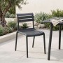 Καρέκλα Almea pakoworld στοιβαζόμενη pp ανθρακί 42.5x55.5x82εκ