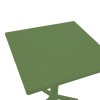 Τραπέζι Groovy pakoworld pp διατρητο σκούρο πράσινο 60x60x76εκ