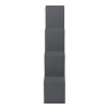Βιβλιοθήκη Scala pakoworld ανθρακί 129.5x29x129.5εκ