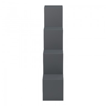 Βιβλιοθήκη Scala pakoworld ανθρακί 129.5x29x129.5εκ