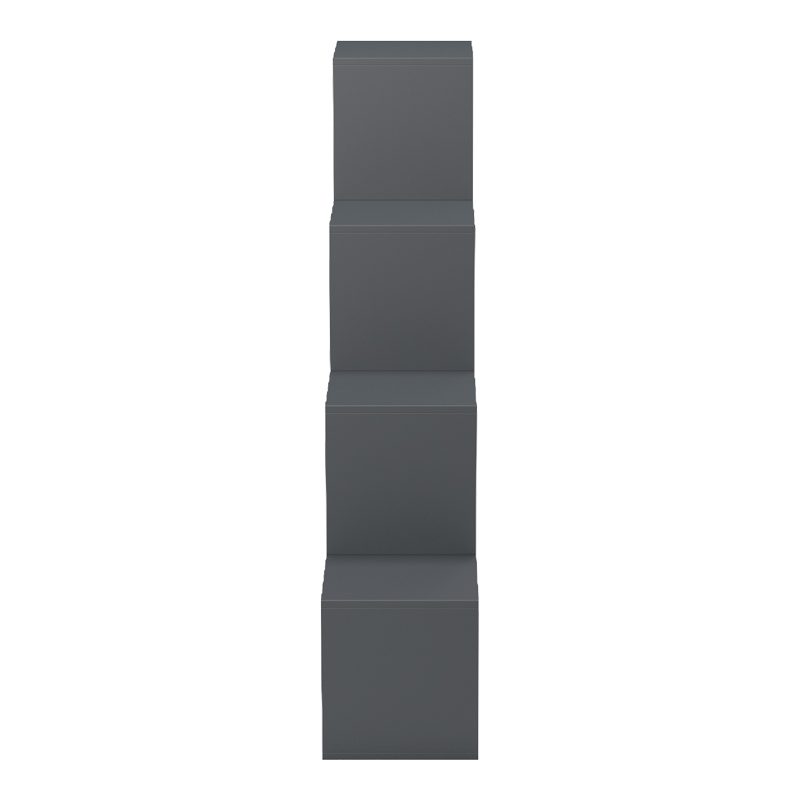 Βιβλιοθήκη Scala pakoworld ανθρακί 129.5x29x129.5εκ
