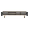 Έπιπλο τηλεόρασης Osclo pakoworld sonoma-ανθρακί 160x30x41εκ