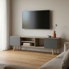 Έπιπλο τηλεόρασης Osclo pakoworld sonoma-ανθρακί 160x30x41εκ