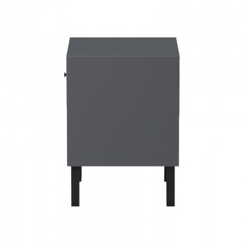 Κομοδίνο Tuscany pakoworld sonoma-ανθρακί 40x40x55εκ