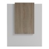 Γραφείο reception Zowel pakoworld με led λευκό - sonoma 90x40x110εκ