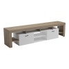 Έπιπλο τηλεόρασης Liner pakoworld sonoma-λευκό 210x40x50εκ