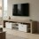 Έπιπλο τηλεόρασης Liner pakoworld sonoma-λευκό 210x40x50εκ