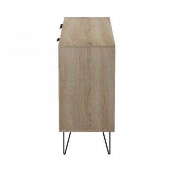 Μπουφές Balain pakoworld sonoma-γκρι μπεζ όψη μαρμάρου 142x35.5x83εκ