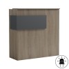 Γραφείο reception Optima pakoworld με led sonoma-ανθρακί 110x40x110εκ