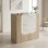 Γραφείο reception Zowel pakoworld με led sonoma-λευκή όψη μαρμάρου 90x40x110εκ