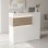 Γραφείο reception Optima pakoworld με led λευκό-sonoma 110x40x110εκ