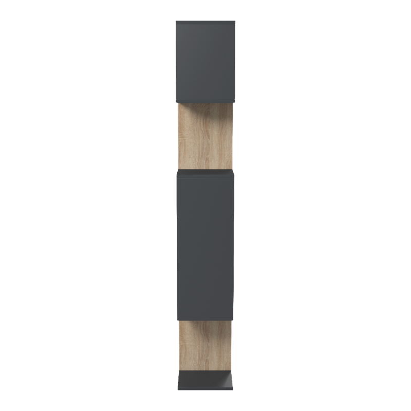 Βιβλιοθήκη Mito pakoworld ανθρακί - sonoma 108.5x25x161εκ