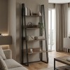 Βιβλιοθήκη-Ραφιέρα Alfa pakoworld sonoma-μαύρο μέταλλο 75x36x185εκ
