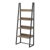 Βιβλιοθήκη-Ραφιέρα Alfa pakoworld sonoma-μαύρο μέταλλο 75x36x185εκ