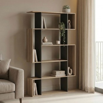 Βιβλιοθήκη Mito pakoworld sonoma-ανθρακί 108.5x25x161εκ