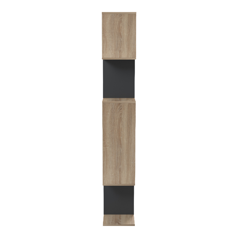 Βιβλιοθήκη Mito pakoworld sonoma-ανθρακί 108.5x25x161εκ