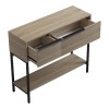 Κονσόλα Nordic pakoworld σε sonoma-μαύρη απόχρωση 90x29,5x76εκ