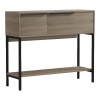 Κονσόλα Nordic pakoworld σε sonoma-μαύρη απόχρωση 90x29,5x76εκ