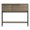 Κονσόλα Nordic pakoworld σε sonoma-μαύρη απόχρωση 90x29,5x76εκ