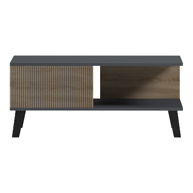 Τραπεζάκι σαλονιού Tuscany pakoworld sonoma-ανθρακί 83x54x34εκ