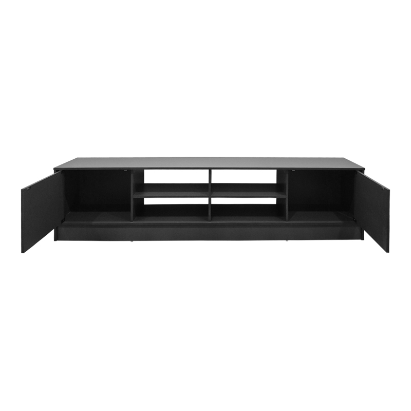 Έπιπλο τηλεόρασης Tivia pakoworld ανθρακί 180x35x41.5εκ
