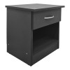 Κομοδίνο Bedy pakoworld ανθρακί 40x34x42εκ