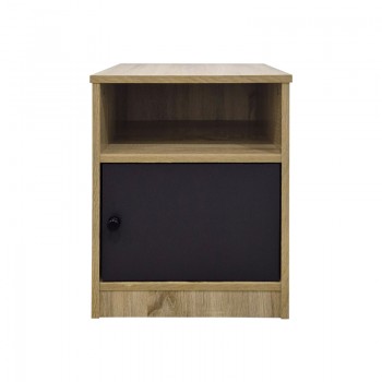 Κομοδίνο Lenea pakoworld sonoma-ανθρακί 40x40x50εκ