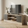 Έπιπλο τηλεόρασης Sasa pakoworld sonoma-ανθρακί 120x35x41.5εκ