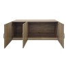 Πατάρι ντουλάπας τρίφυλλο Alvia pakoworld sonoma 150x51x60εκ