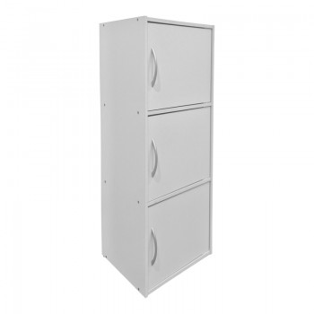 Ντουλάπι-στήλη Soline pakoworld λευκό 40x34.5x90.5εκ