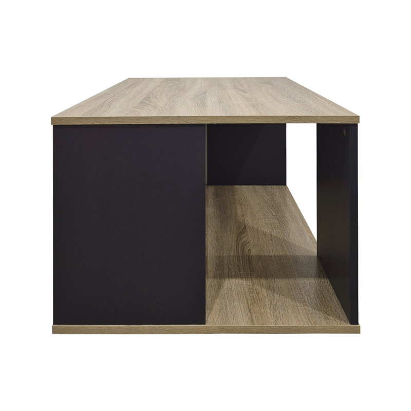 Τραπέζι σαλονιού Zelegan pakoworld sonoma-ανθρακί 90x90x44.5εκ