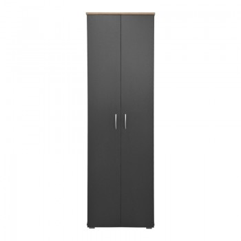 Παπουτσοθήκη-Ντουλάπα Racka pakoworld sonoma-ανθρακί 58x34x186εκ