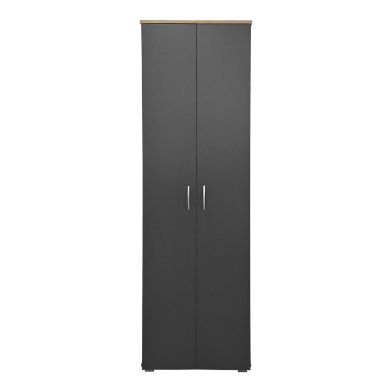 Παπουτσοθήκη-Ντουλάπα Racka pakoworld sonoma-ανθρακί 58x34x186εκ