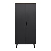 Παπουτσοθήκη-ντουλάπα Oufelia pakoworld sonoma-ανθρακί 60x32.5x134.5εκ
