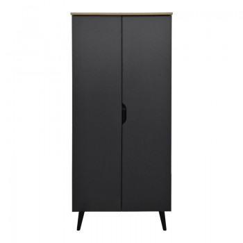 Παπουτσοθήκη-ντουλάπα Oufelia pakoworld sonoma-ανθρακί 60x32.5x134.5εκ