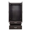 Ντουλάπα δίφυλλη με 2 συρτάρια Alvia pakoworld wenge 80x51.5x180εκ