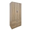 Ντουλάπα δίφυλλη με 2 συρτάρια Alvia pakoworld sonoma 80x51.5x180εκ