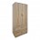 Ντουλάπα δίφυλλη με 2 συρτάρια Alvia pakoworld sonoma 80x51.5x180εκ