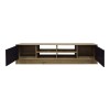 Έπιπλο τηλεόρασης Tivia pakoworld sonoma-ανθρακί 180x35x41.5εκ