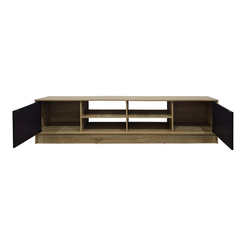 Έπιπλο τηλεόρασης Tivia pakoworld sonoma-ανθρακί 180x35x41.5εκ