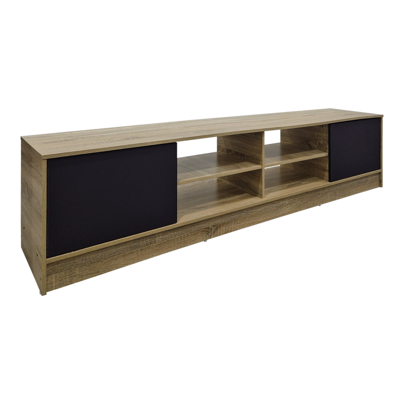 Έπιπλο τηλεόρασης Tivia pakoworld sonoma-ανθρακί 180x35x41.5εκ