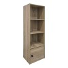 Βιβλιοθήκη-στήλη Lenobia pakoworld με ντουλάπι sonoma 30.5x24x95εκ